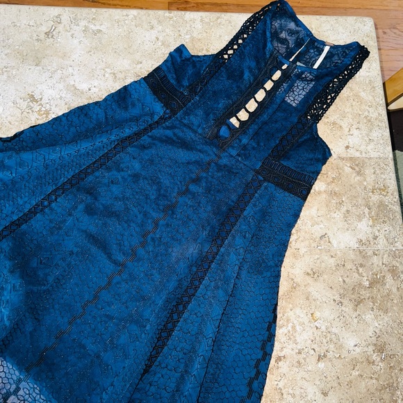 FINAL DAY! NWT Free People Wherever You Go Embroidered Crochet Mini Dress in - Picture 9 of 15